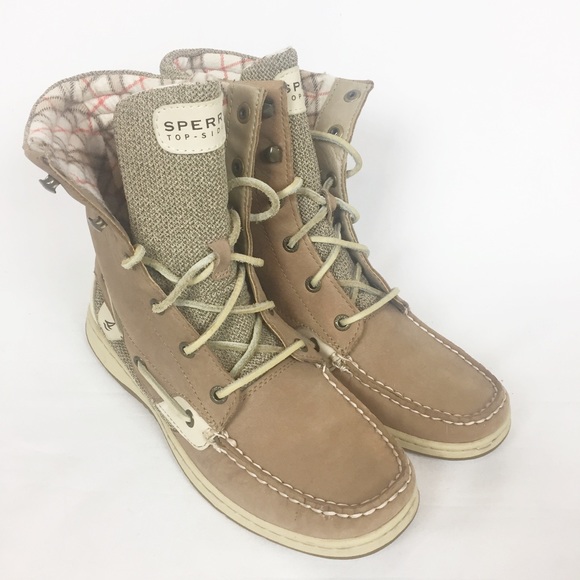sperry lace up boots